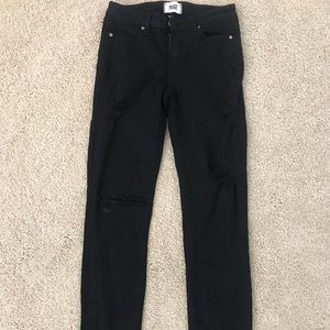 Paige Denim black distressed jeans
